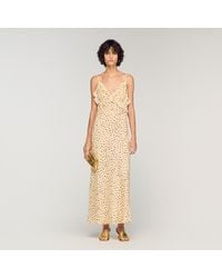Sandro - Flower Print Maxi Dress - Lyst