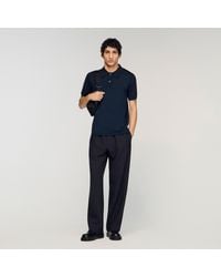 Sandro - Short-Sleeve Knitted Polo Shirt - Lyst