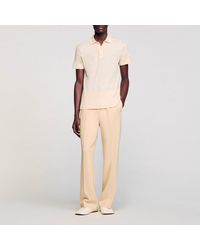 Sandro - Linen Polo Shirt - Lyst