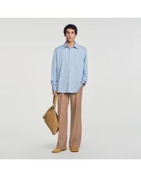 Sandro - Oversized Cotton Shirt - Lyst