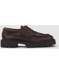 Sandro - Leather Loafers With A Chunky Sole - Lyst
