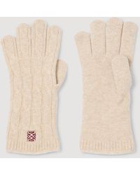 Sandro - Cable Knit Gloves - Lyst