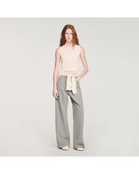 Sandro - Sleeveless Short Knit Jumper - Lyst