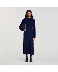 Sandro - In-1 Knit Maxi Dress - Lyst