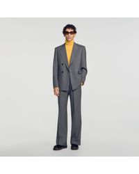 Sandro - Striped Virgin Wool Suit Jacket - Lyst