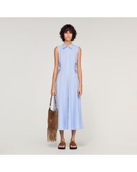 Sandro - Striped Cotton Maxi Dress - Lyst