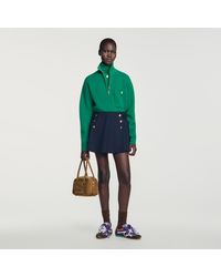Sandro - Wool Skort With Buttons - Lyst