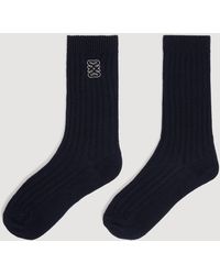 Sandro - Ribbed Logo Socks - Lyst