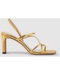 Sandro - Embossed Leather Sandals - Lyst