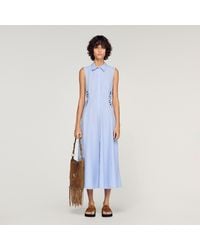 Sandro - Striped Cotton Maxi Dress - Lyst