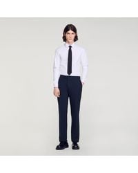 Sandro - Micro-Check Suit Trousers - Lyst