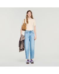 Sandro - Jumper With Ribbed Button Placket - Lyst