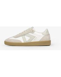 Sans Matin - Hera Low Top Trainers, Leather Taupe Suede, For - Lyst