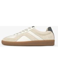 Sans Matin - Leto Low Top Trainers, For Stone Suede, Smooth Stone Leather, Denim Nubuck Leather - Lyst