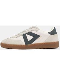 Sans Matin - Hera Low Top Trainers, For Stone Leather, Denim Nubuck Leather - Lyst