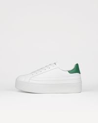 Sans Matin - Gaia Platform Trainers, Forest Pebbled Leather, For - Lyst