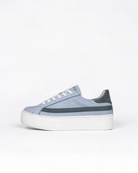 Sans Matin - Gaia Platform Trainers, Sky Denim Nubuck Leather, For - Lyst