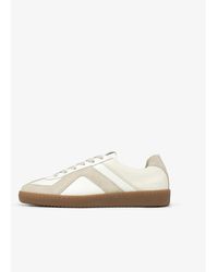 Sans Matin - Leto Low Top Trainers, For Leather Taupe Suede - Lyst