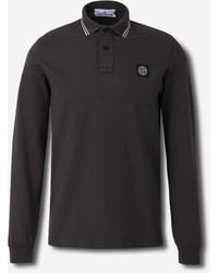 Stone Island - Polo Manica Lunga - Lyst