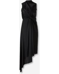 Balenciaga - Draped Midi Dress - Lyst