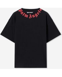Palm Angels - Printed Collar T-Shirt - Lyst