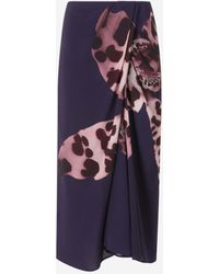Dries Van Noten - Gonna Midi Drappeggiata - Lyst