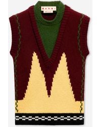 Marni - Intarsia Knit Vest - Lyst