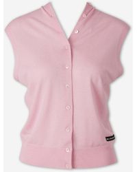 Alexander Wang - Sleeveless Fine Cardigan - Lyst