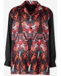 Y-3 - Satin Graphic Shirt - Lyst