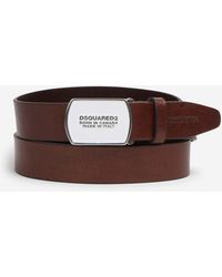 DSquared² - Leather Belt With Buckle - Lyst