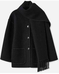 TOTEME - Cappotto Corto Con Sciarpa Integrata - Lyst