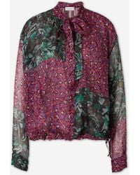 Dries Van Noten - Silk Blouse With Bow - Lyst