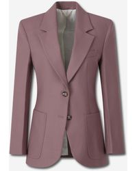 Victoria Beckham - Blazer Dritto Patch - Lyst