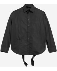 Balenciaga - Baumwollhemd Mit Schnürung - Lyst
