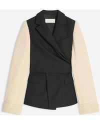 Dries Van Noten - Blazer With Knit Sleeves - Lyst