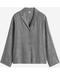 TOTEME - Monogram Flannel Blouse - Lyst