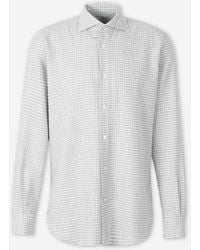 Vincenzo Di Ruggiero - Printed Shirt With Gingham Check - Lyst