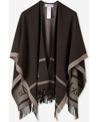 Max Mara - Wool Poncho Logo - Lyst