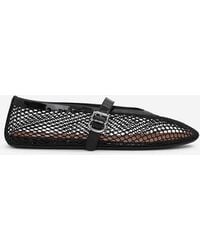 Alaïa - Openwork Flat Ballet Flats - Lyst