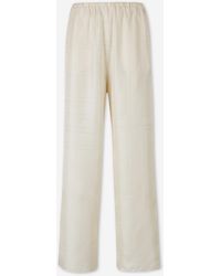 TOTEME - Monogram Wide Leg Trousers - Lyst