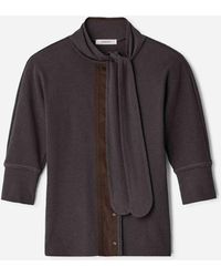 Lemaire - Ascot Knit T-Shirt - Lyst