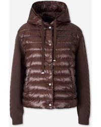 Herno - Down Jacket With Knit Sleeves - Lyst