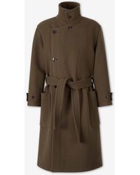 Lemaire - Double-Breasted Wool Coat - Lyst