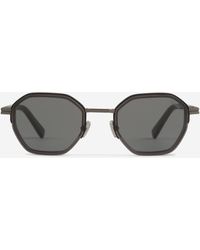 ZEGNA - Occhiali Da Sole Ovali - Lyst
