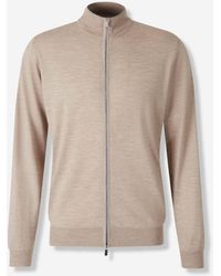 Santa Eulalia - Wool Cardigan With Zipper - Lyst