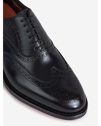 Santoni Zapatos Oxford Brogue Piel - Negro