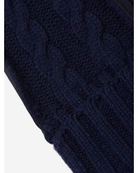 Santa Eulalia Nappa Cashmere Gloves - Blue