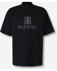 Balenciaga - Camiseta Estampado Bb - Lyst