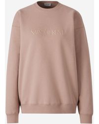 Saint Laurent - Sweat À Logo Brodé - Lyst