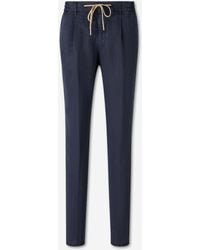 Santa Eulalia - Straight Leg Trousers With Pleats - Lyst
